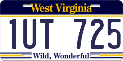 WV license plate 1UT725