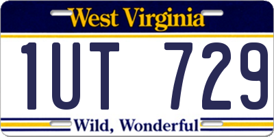 WV license plate 1UT729