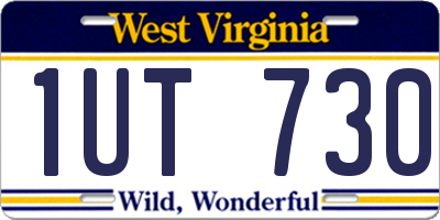 WV license plate 1UT730