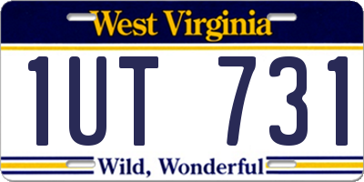 WV license plate 1UT731