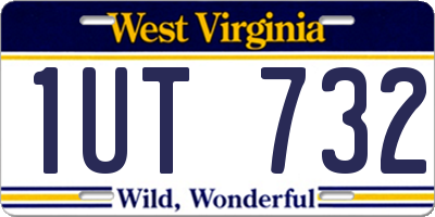 WV license plate 1UT732
