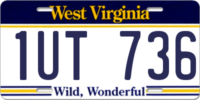 WV license plate 1UT736