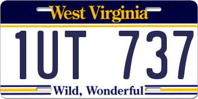 WV license plate 1UT737