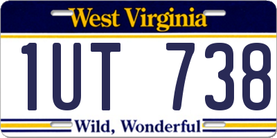 WV license plate 1UT738