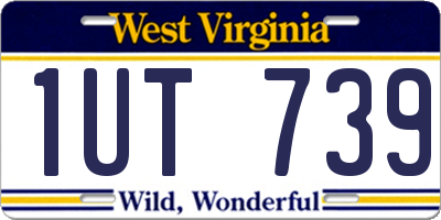 WV license plate 1UT739