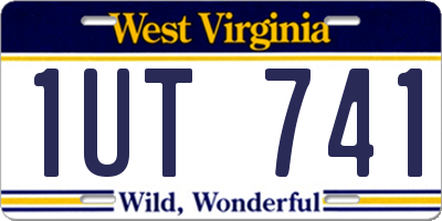 WV license plate 1UT741