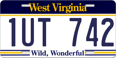 WV license plate 1UT742