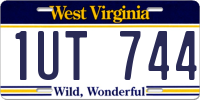 WV license plate 1UT744