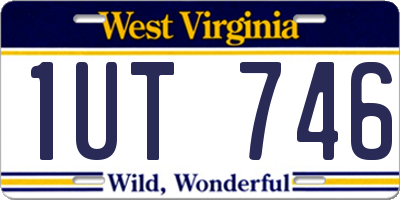 WV license plate 1UT746