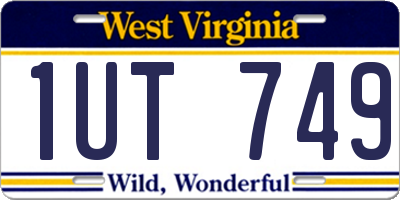 WV license plate 1UT749