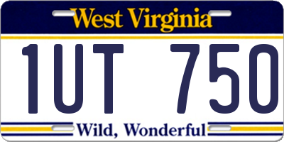WV license plate 1UT750