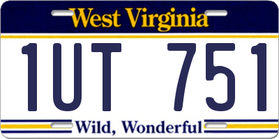 WV license plate 1UT751