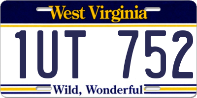 WV license plate 1UT752