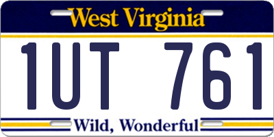 WV license plate 1UT761