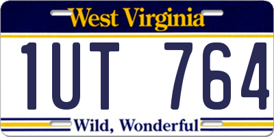 WV license plate 1UT764