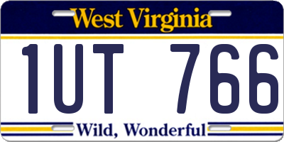 WV license plate 1UT766