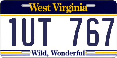 WV license plate 1UT767