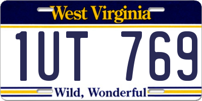 WV license plate 1UT769