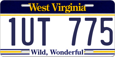 WV license plate 1UT775
