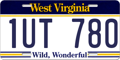 WV license plate 1UT780