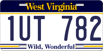 WV license plate 1UT782