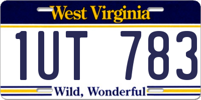 WV license plate 1UT783