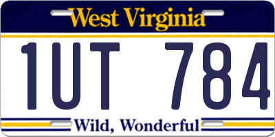 WV license plate 1UT784