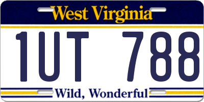 WV license plate 1UT788