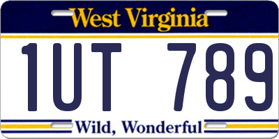 WV license plate 1UT789