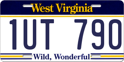 WV license plate 1UT790