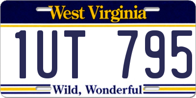 WV license plate 1UT795