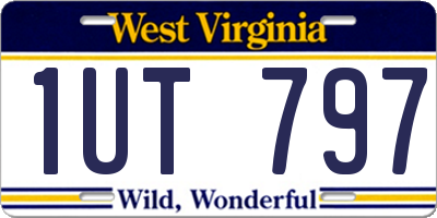 WV license plate 1UT797