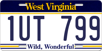 WV license plate 1UT799