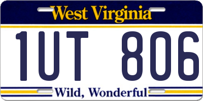 WV license plate 1UT806