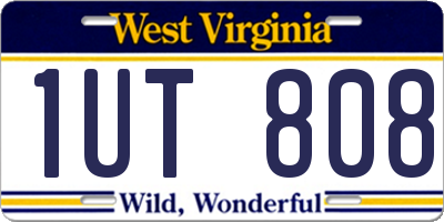 WV license plate 1UT808