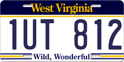 WV license plate 1UT812