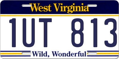 WV license plate 1UT813