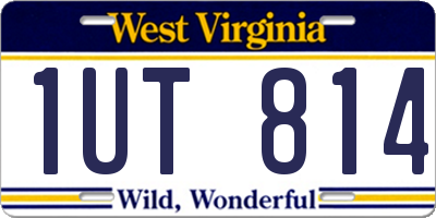 WV license plate 1UT814