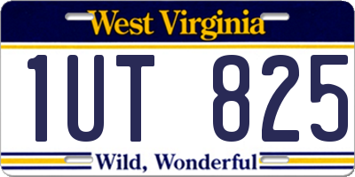 WV license plate 1UT825