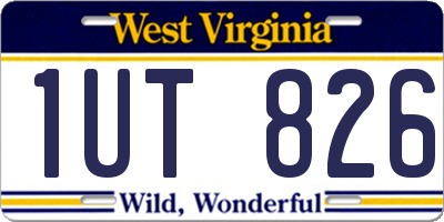 WV license plate 1UT826