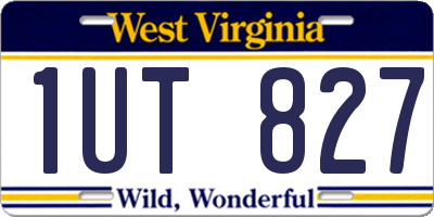 WV license plate 1UT827