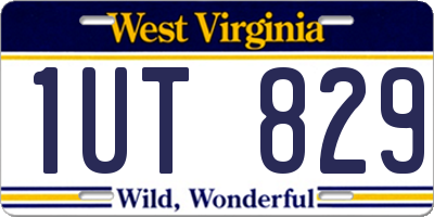 WV license plate 1UT829
