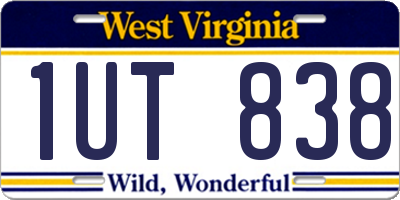 WV license plate 1UT838