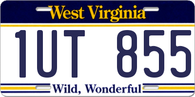 WV license plate 1UT855