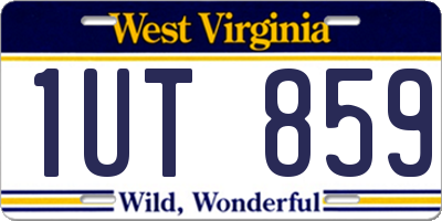 WV license plate 1UT859