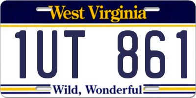 WV license plate 1UT861