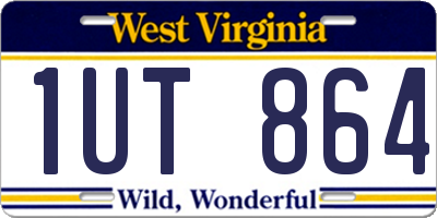 WV license plate 1UT864