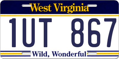 WV license plate 1UT867