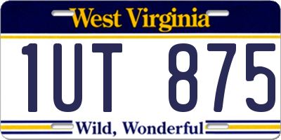 WV license plate 1UT875