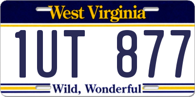WV license plate 1UT877